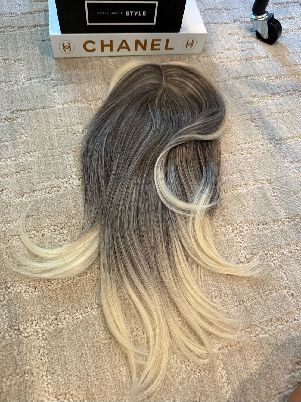 Silver Blonde Balayage Long Wavy Wig - Women Hair